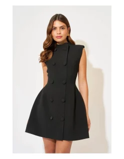 The Ultimate Muse Sleeveless Button Mini Dress