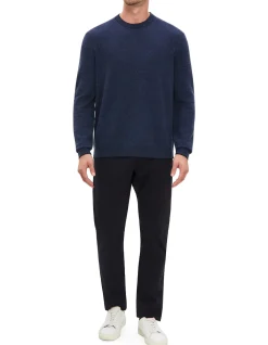 THREE COLOUR HONEYCOMB STITCH CREW NECK KNITWEAR