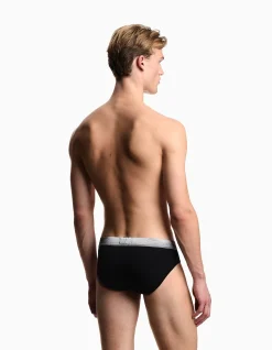 Three-Pack of Shiny Logoband Organic Jersey Briefs