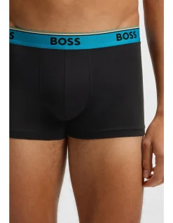 Three-pack of stretch-cotton trunks with logo waistbands
