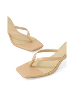 TIDBIT Strappy Nude Leather Heel Sandals