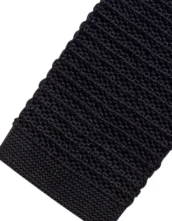 TIE - BLACK KNITTED