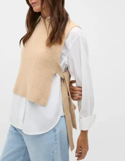 TIE DETAIL COLLAR BIB