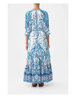 TIERED SHIRT DRESS WITH SHORT SLEEVE
