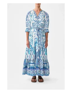 TIERED SHIRT DRESS WITH SHORT SLEEVE
