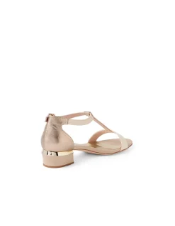 TIFFANIS Patent T Bar Block Heel Sandals