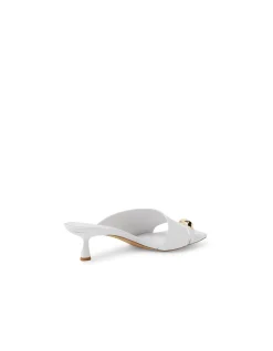 Tionee Gold Detail Toe Loop Heeled Mules