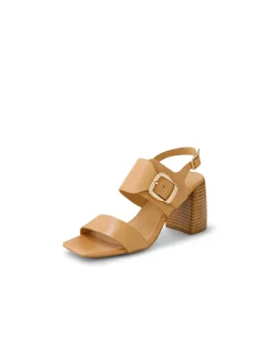Tobiah Buckled Block Heel Leather Sandals