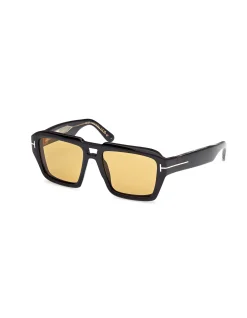 TOM FORD ICON FT1202 - SHINY BLACK MEN'S SUNGLASSES