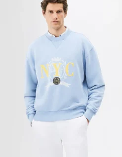 Tommy Jeans Relaxed Best Varsity Crew Neck Sweater Blue