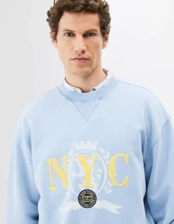 Tommy Jeans Relaxed Best Varsity Crew Neck Sweater Blue