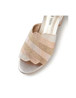 TONDA Sparkle Block Heel Slides
