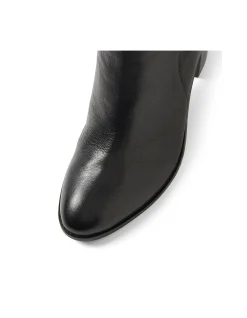 Toodloo Buckle Heel Leather Ankle Boots
