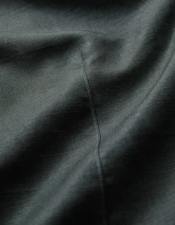 Topstitch Cotton Linen Shirt Navy