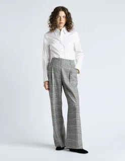TOPSTITCHED COTTON SHIRT