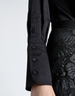 TOPSTITCHED COTTON SHIRT