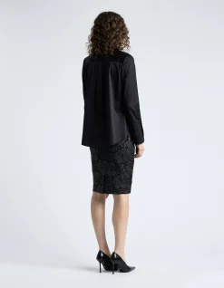TOPSTITCHED COTTON SHIRT