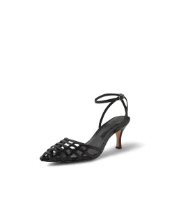 TORIA MO Woven Pointed Heel Sandals