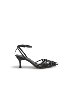 TORIA MO Woven Pointed Heel Sandals