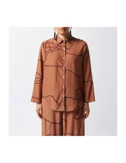 Tracks Long Sleeve Silk Shirt