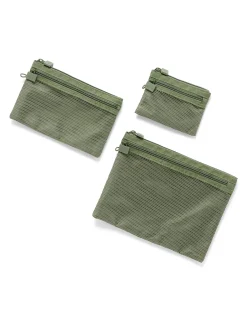 Travel multipurpose pouch set olive