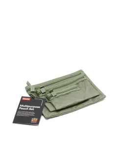 Travel multipurpose pouch set olive