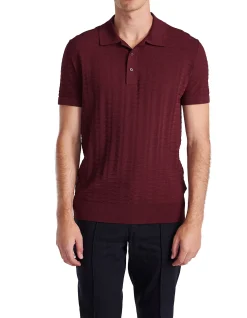 TRIANGLE KNIT POLO