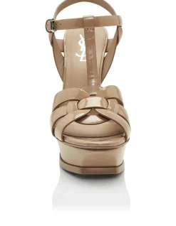 Tribute Patent Leather Platform Sandal 105