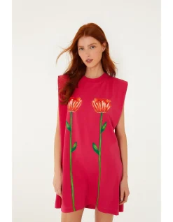 TROPICAL ROSE MINI DRESS