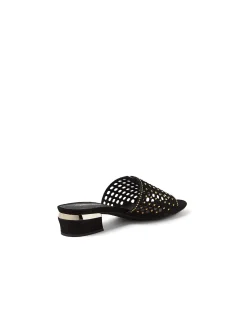 Tropics Laser Cut Diamante Slide Sandals
