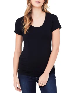 Tube T-Shirt Short Sleeve Black