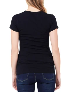 Tube T-Shirt Short Sleeve Black