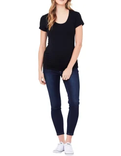Tube T-Shirt Short Sleeve Black