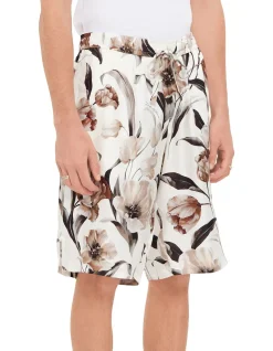 Tulipani Floral Silk Shorts