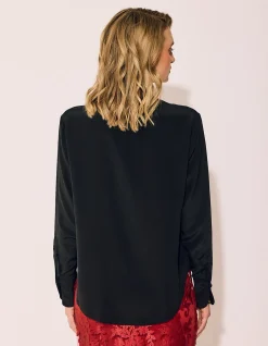TUXEDO BLOUSE IN LEOPARD