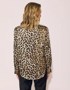 TUXEDO BLOUSE LEOPARD