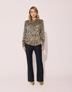 TUXEDO BLOUSE LEOPARD