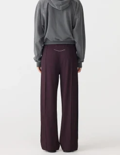 twill stripe detail pant