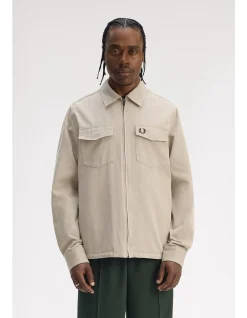 TWILL ZIP THROUGH OVERSHIRT
