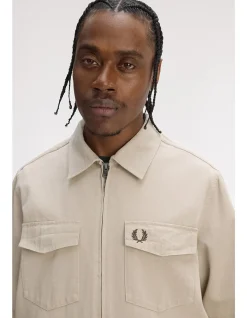 TWILL ZIP THROUGH OVERSHIRT