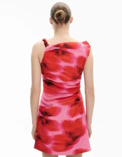 Twist Asymmetric Mini Dress