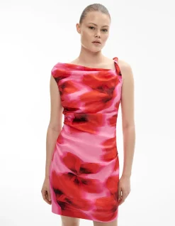 Twist Asymmetric Mini Dress