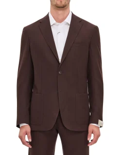 TWO BUTTION WOOL SUPER 160S FLANNEL SUIT JACKET