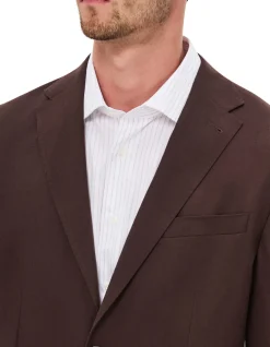 TWO BUTTION WOOL SUPER 160S FLANNEL SUIT JACKET