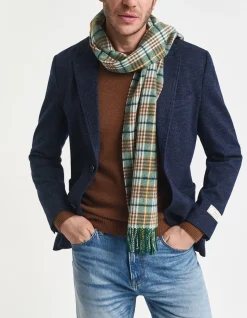 Two-Tone Wool Cotton Jersey Blazer