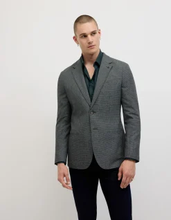 Two-Toned Houndstooth Blazer