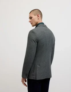 Two-Toned Houndstooth Blazer