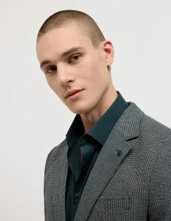 Two-Toned Houndstooth Blazer
