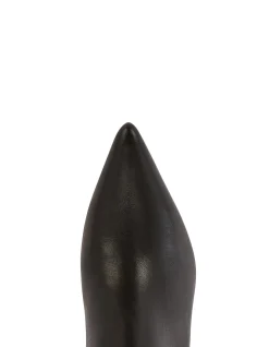 Tyra Black Leather Knee High Boot