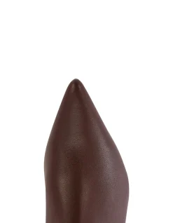 Tyra Dark Brown Leather Knee High Boot